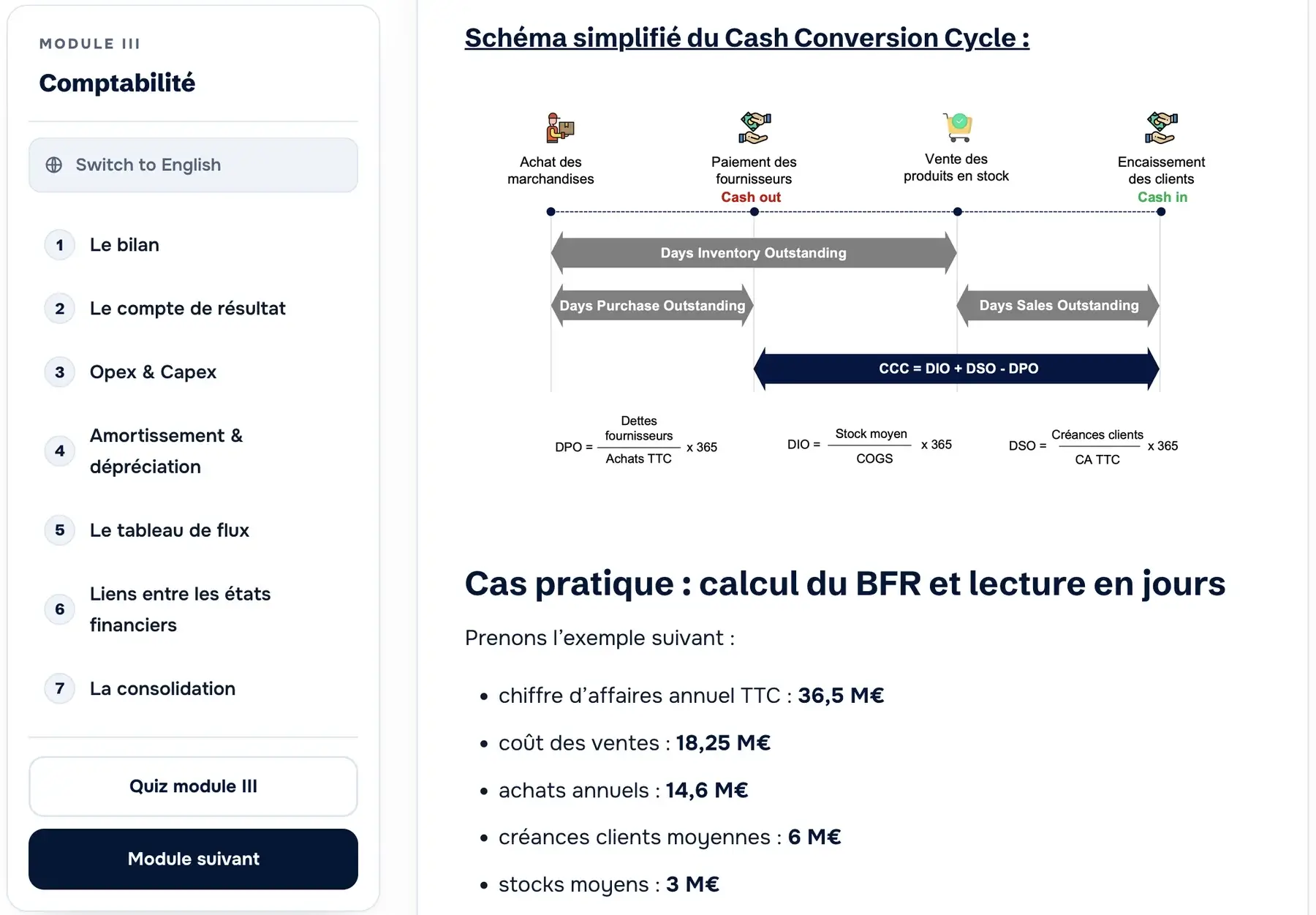 Module de comptabilité de l'espace membre
